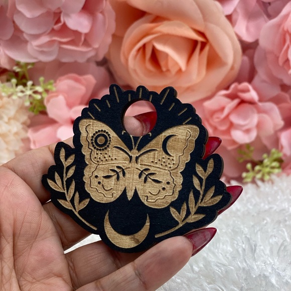 Hand Crafted Other - Wood Butterfly Moth Laser Sphere Holder #39 (ONLY $3 W/PURCHASE)